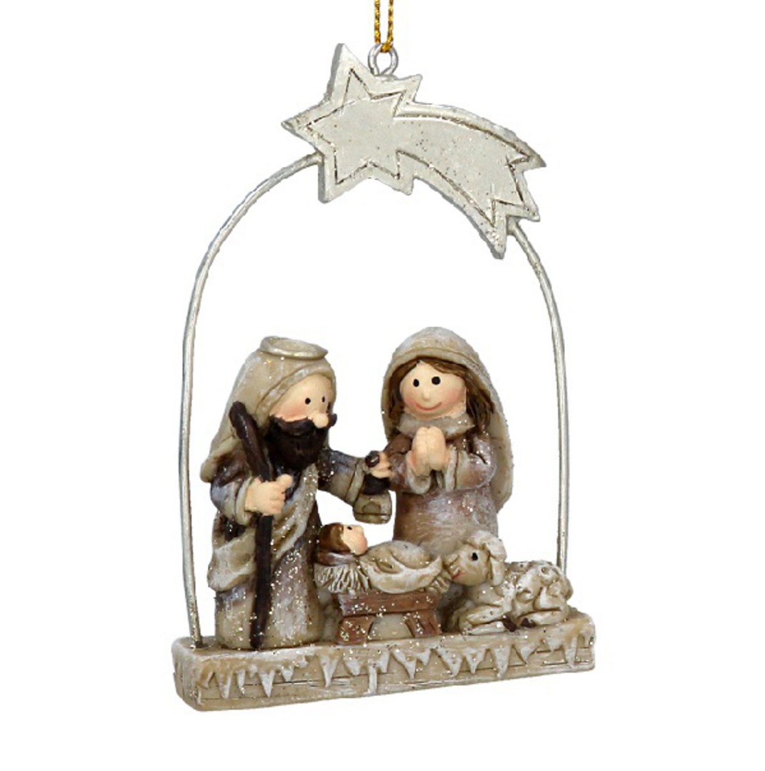 Resin Nativity, Wire Arch 10cm *ETA Nov image 0